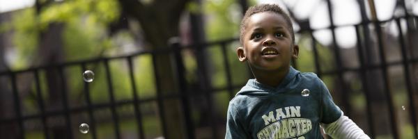 Boy with bubbles